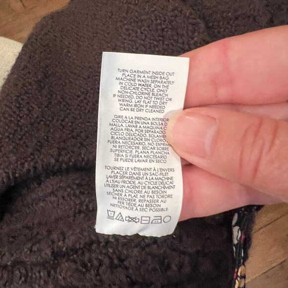 CAbi Brown Repose Chunky Knit Cape Open Cardigan Sweater #3702 - SIZE XS/S - Picture 10 of 10